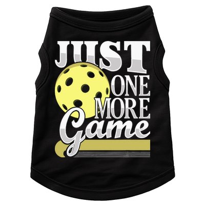 Just One More Game Pickleball Player Paddleball Doggie Tank