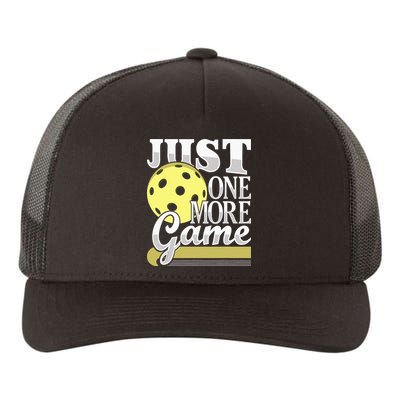 Just One More Game Pickleball Player Paddleball Yupoong Adult 5-Panel Trucker Hat