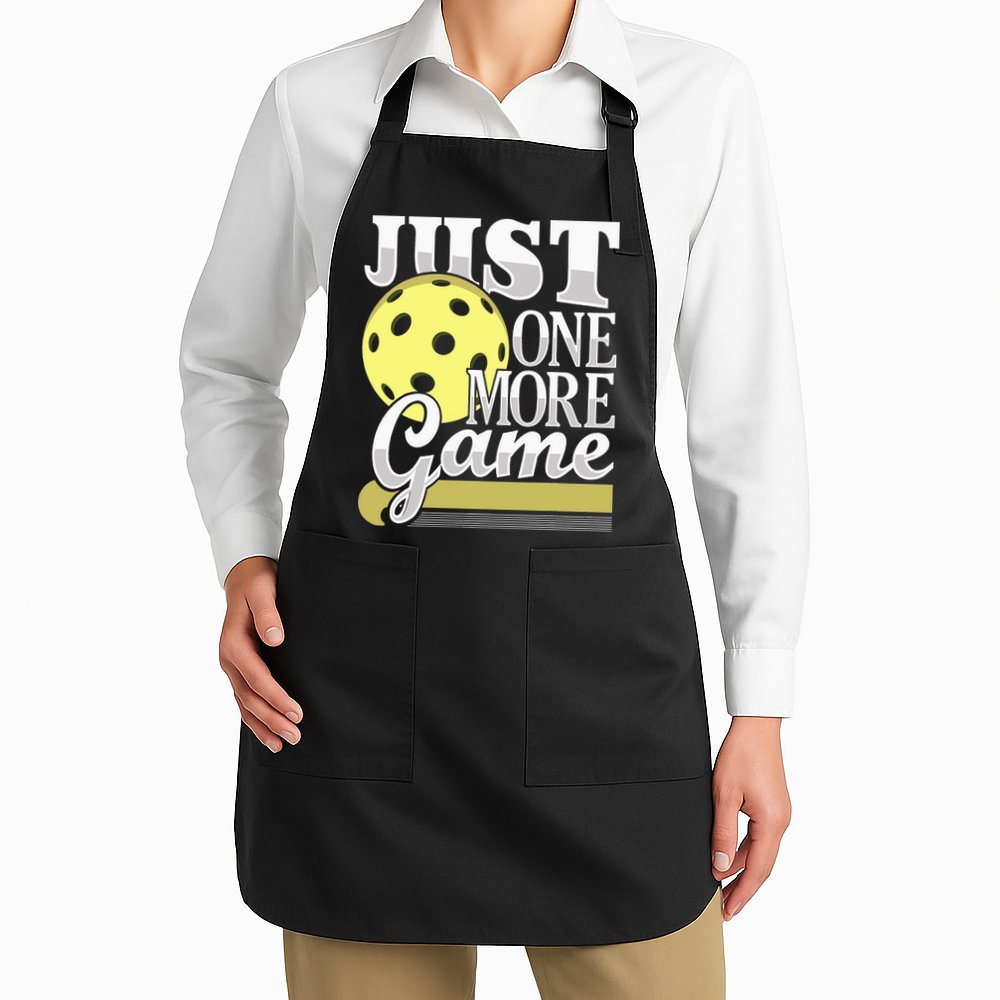 Just One More Game Pickleball Player Paddleball Apron