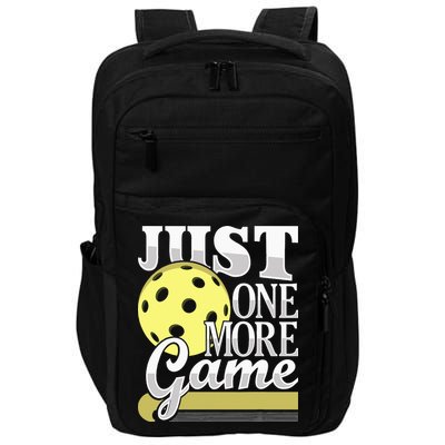 Just One More Game Pickleball Player Paddleball Impact Tech Backpack