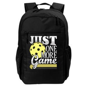 Just One More Game Pickleball Player Paddleball Daily Commute Backpack