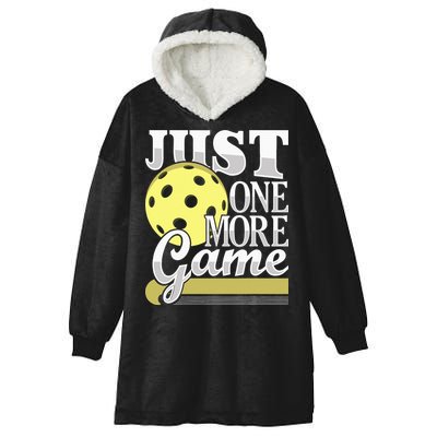 Just One More Game Pickleball Player Paddleball Hooded Wearable Blanket