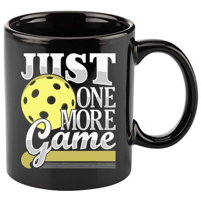 Just One More Game Pickleball Player Paddleball 11oz C Handle Ceramic Mug