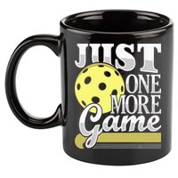 Just One More Game Pickleball Player Paddleball 11oz C Handle Ceramic Mug