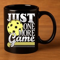 Just One More Game Pickleball Player Paddleball 11oz C Handle Ceramic Mug