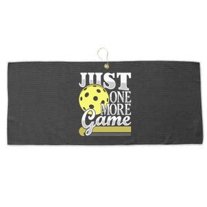 Just One More Game Pickleball Player Paddleball Large Microfiber Waffle Golf Towel