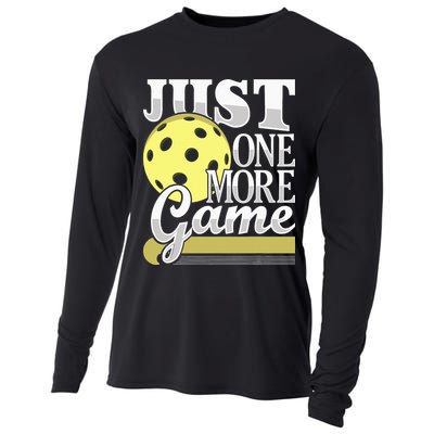 Just One More Game Pickleball Player Paddleball Cooling Performance Long Sleeve Crew