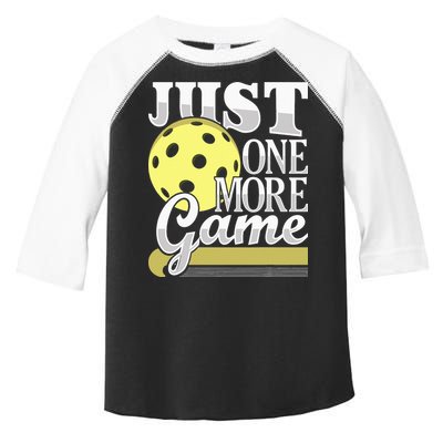 Just One More Game Pickleball Player Paddleball Toddler Fine Jersey T-Shirt