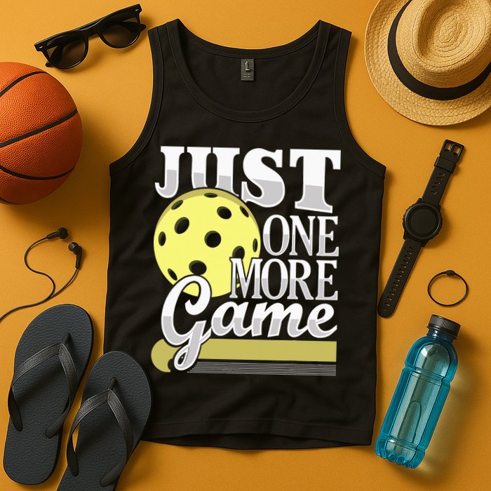 Just One More Game Pickleball Player Paddleball Tank Top