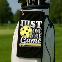 Just One More Game Pickleball Player Paddleball Golf Towel