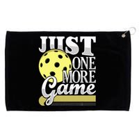 Just One More Game Pickleball Player Paddleball Grommeted Golf Towel