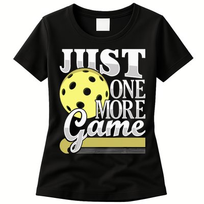 Just One More Game Pickleball Player Paddleball Womens T-Shirt