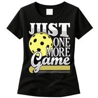 Just One More Game Pickleball Player Paddleball Womens T-Shirt