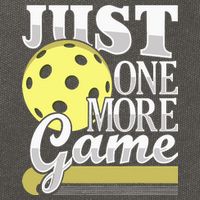 Just One More Game Pickleball Player Paddleball Cotton Canvas Backpack