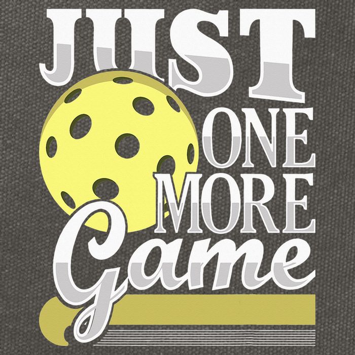 Just One More Game Pickleball Player Paddleball Cotton Canvas Backpack