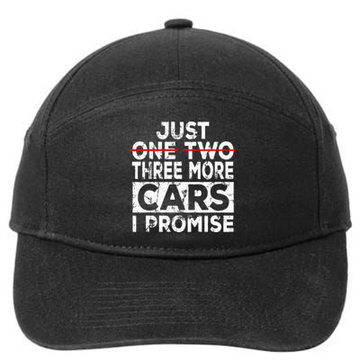 Just One More Car I Promise Mechanic Gift Car Lover Garage 7-Panel Snapback Hat