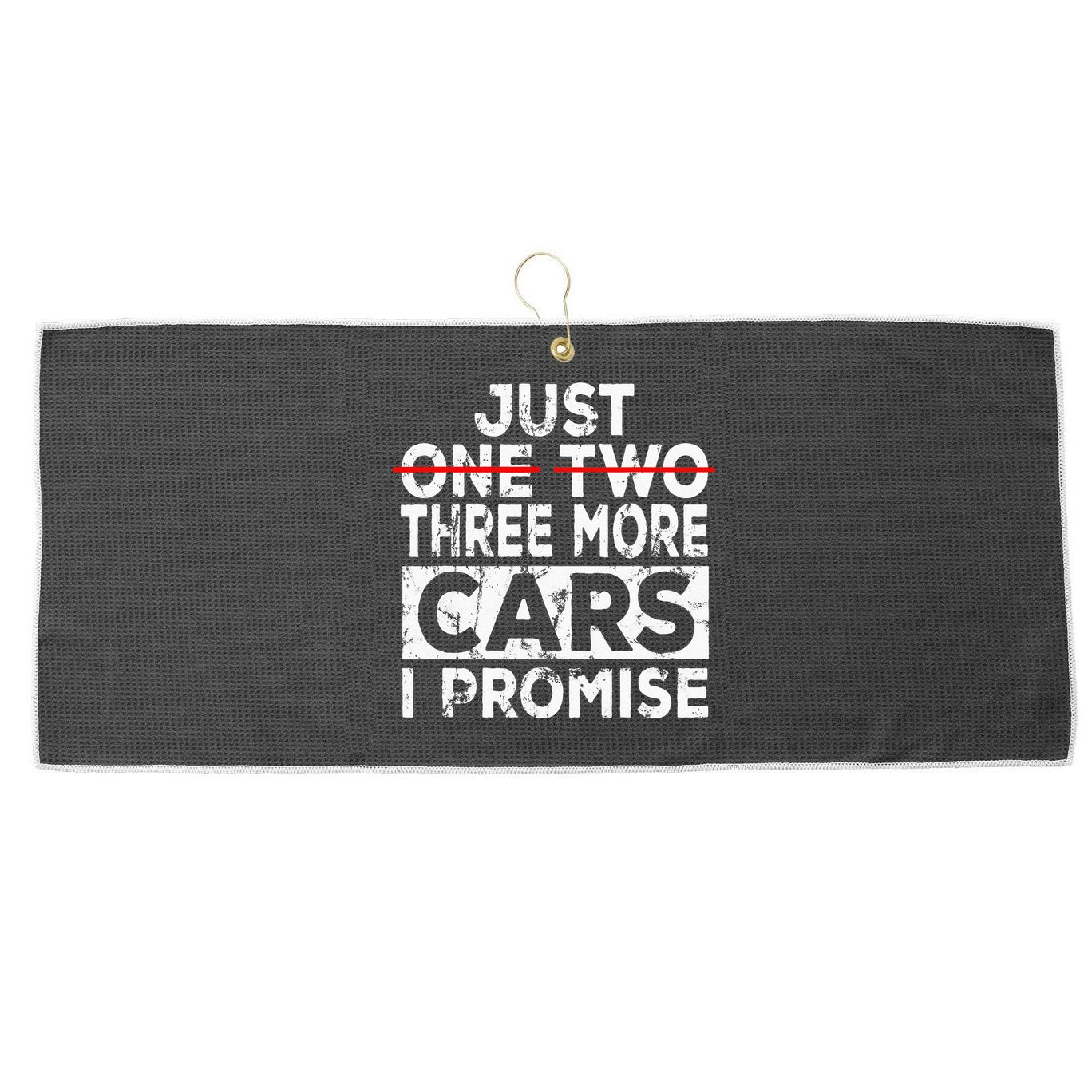 Just One More Car I Promise Mechanic Gift Car Lover Garage Large Microfiber Waffle Golf Towel