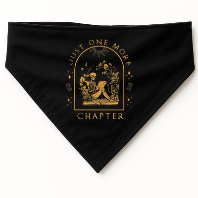 Just One More Chapter Vintage Skeleton Reading Book Reader USA-Made Doggie Bandana
