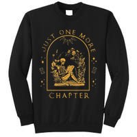 Just One More Chapter Vintage Skeleton Reading Book Reader Sweatshirt