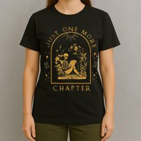 Just One More Chapter Vintage Skeleton Reading Book Reader T-Shirt