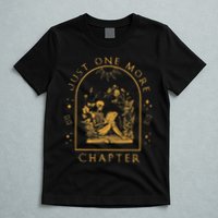 Just One More Chapter Vintage Skeleton Reading Book Reader T-Shirt