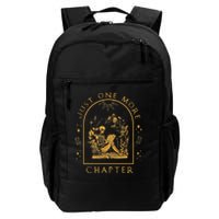Just One More Chapter Vintage Skeleton Reading Book Reader Backpack