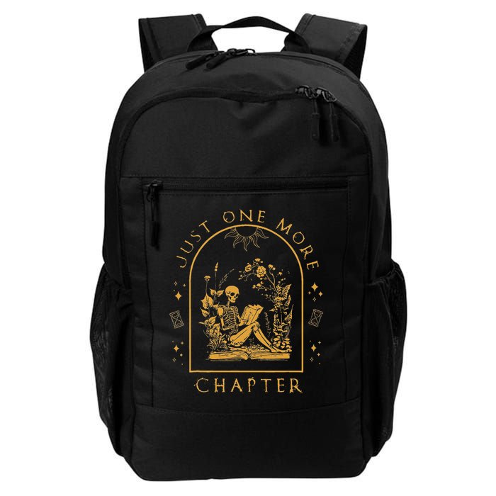 Just One More Chapter Vintage Skeleton Reading Book Reader Backpack