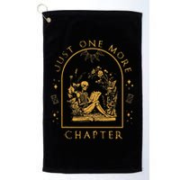 Just One More Chapter Vintage Skeleton Reading Book Reader Golf Towel
