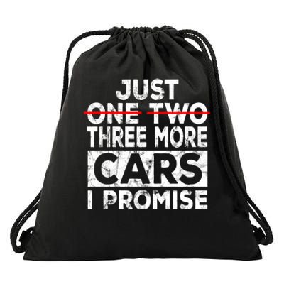 Just One More Car I Promise Mechanic Gift Car Lover Garage Drawstring Bag