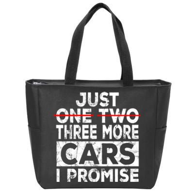 Just One More Car I Promise Mechanic Gift Car Lover Garage Zip Tote Bag