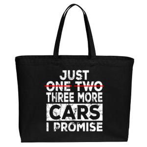 Just One More Car I Promise Mechanic Gift Car Lover Garage Cotton Canvas Jumbo Tote