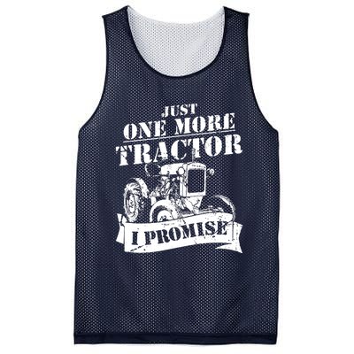 Just One More Tractor Funny Farmer Mesh Reversible Basketball Jersey Tank