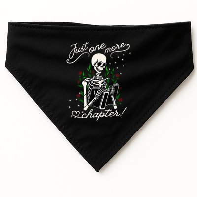 Just One More Chapter Funny Books Skeleton Bookworm USA-Made Doggie Bandana