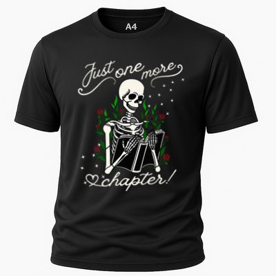 Just One More Chapter Funny Books Skeleton Bookworm Performance Shirt