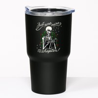 Just One More Chapter Funny Books Skeleton Bookworm Tumbler