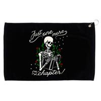 Just One More Chapter Funny Books Skeleton Bookworm Grommeted Golf Towel