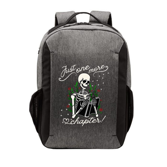 Just One More Chapter Funny Books Skeleton Bookworm Vector Backpack
