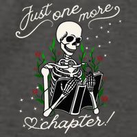 Just One More Chapter Funny Books Skeleton Bookworm Vector Backpack
