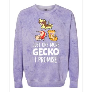 Just One More Crested Gecko I Promise Crested Gecko Owner Colorblast Crewneck Sweatshirt