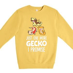 Just One More Crested Gecko I Promise Crested Gecko Owner Premium Crewneck Sweatshirt