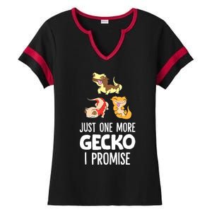 Just One More Crested Gecko I Promise Crested Gecko Owner Ladies Halftime Notch Neck Tee