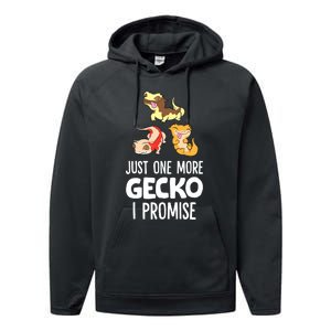 Just One More Crested Gecko I Promise Crested Gecko Owner Performance Fleece Hoodie