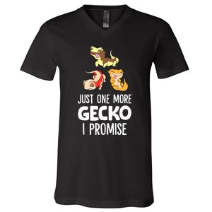 Just One More Crested Gecko I Promise Crested Gecko Owner V-Neck T-Shirt