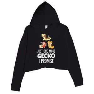 Just One More Crested Gecko I Promise Crested Gecko Owner Crop Fleece Hoodie