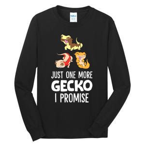 Just One More Crested Gecko I Promise Crested Gecko Owner Tall Long Sleeve T-Shirt