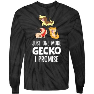 Just One More Crested Gecko I Promise Crested Gecko Owner Tie-Dye Long Sleeve Shirt