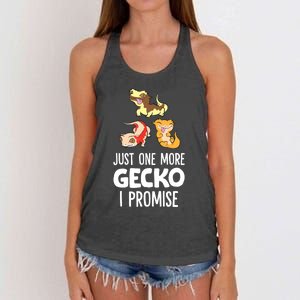 Just One More Crested Gecko I Promise Crested Gecko Owner Women's Knotted Racerback Tank