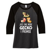 Just One More Crested Gecko I Promise Crested Gecko Owner Women's Tri-Blend 3/4-Sleeve Raglan Shirt