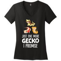 Just One More Crested Gecko I Promise Crested Gecko Owner Women's V-Neck T-Shirt