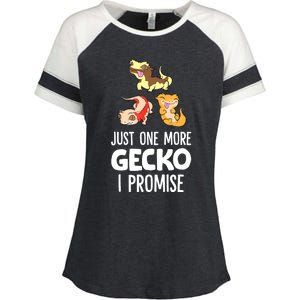 Just One More Crested Gecko I Promise Crested Gecko Owner Enza Ladies Jersey Colorblock Tee